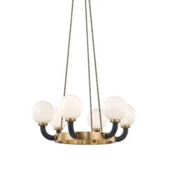 Werner Black Pendant 6 Lamp