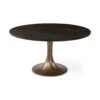 Caspian Brown Wood | Gold Metal Dining Table -France and Son Store 0019159 67502 AB A
