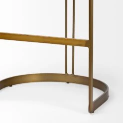 Derek Brown Leather | Gold Metal | Bar Stool -France and Son Store 0033097 68574 G