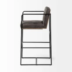 Payton Black Leather | Black Metal | Bar Stool -France and Son Store 0036513 68761 C