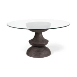 Allison Glass | Brown Wood Dining Table