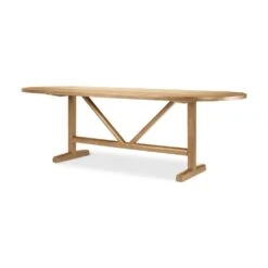 Giovanni Light Brown Wood | 94L Dining Table