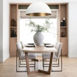 Taylore Brown Wood Dining Table -France and Son Store 0077244 69031 AB M