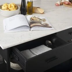 Toryn Kitchen Island With Marble Top -France and Son Store 0080630 69936 AB M