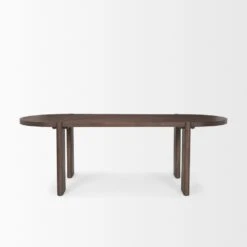 Althea Dark Brown Wood Dining Table -France and Son Store 0088110 70853 B