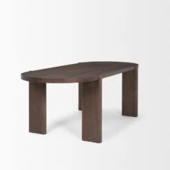 Althea Dark Brown Wood Dining Table -France and Son Store 0088112 70853 D