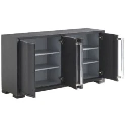 Anthology Linen Media Console - Gray -France and Son Store 100LN 660 Silo Open