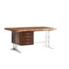 La Costa Live Edge Writing Desk - Light Golden Brown -France and Son Store 100NL 405 front 3 4 silo