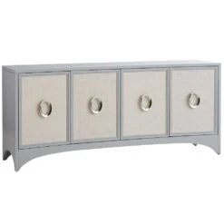 Newbury Park Raffia Media Console