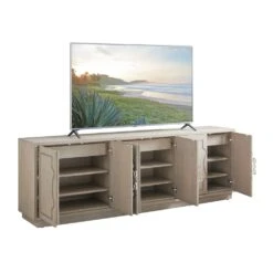 Grove Park Long Media Console - Gray -France and Son Store 100SD 661 Silo Open TV