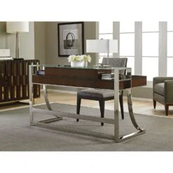 Andrea Writing Desk - Dark Brown 14 Andrea Writing Desk - Dark Brown -France and Son Store 100WW 406 RS Back