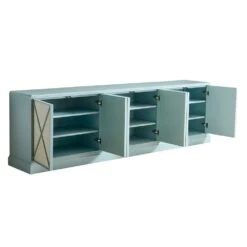 Rosalind Long Media Console - Blue -France and Son Store 100XM 661 Silo open