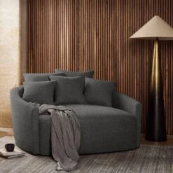 Anaya Media Lounger - Fallon Charcoal -France and Son Store 102766 002 ESS 1