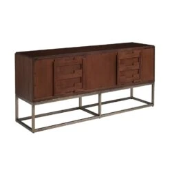 Cameron Media Console - Dark Brown -France and Son Store 104 660 silo back