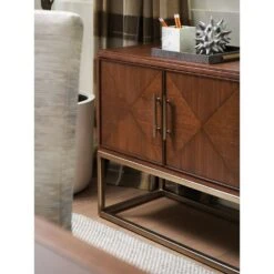 Cameron Long Media Console - Dark Brown -France and Son Store 104 661 base det