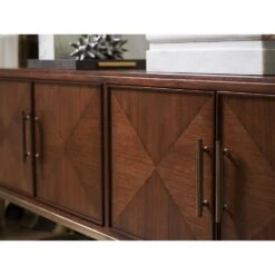 Cameron Long Media Console - Dark Brown -France and Son Store 104 661 door det