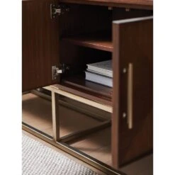 Cameron Long Media Console - Dark Brown -France and Son Store 104 661 open det