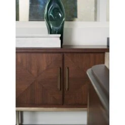 Cameron Long Media Console - Dark Brown -France and Son Store 104 661 pull det