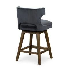 Work Counter Stool - Modern Velvet Shadow -France and Son Store 105649 014 PRM 2