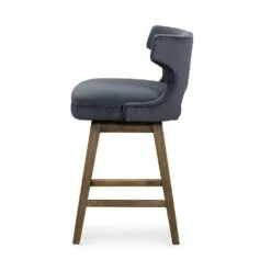 Work Counter Stool - Modern Velvet Shadow -France and Son Store 105649 014 SID 1 89d08b7a 2085 48cb 9422 3777f6b108ed