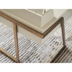 Langley Writing Desk - Linen White -France and Son Store 105 410 base det