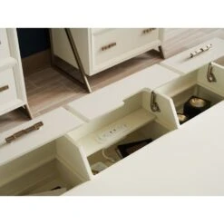 Langley Writing Desk - Linen White -France and Son Store 105 410 det