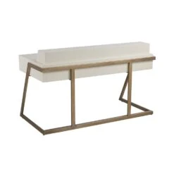 Langley Writing Desk - Linen White -France and Son Store 105 410 silo back