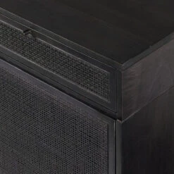 Loraine Desk - Black Wash W/ Black Cane -France and Son Store 106683 005 DET 1