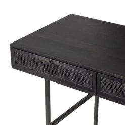Loraine Desk - Black Wash W/ Black Cane -France and Son Store 106683 005 DET 4