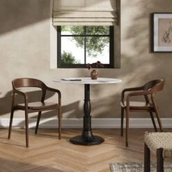 Lucy Bistro Table - 36" - White Marble