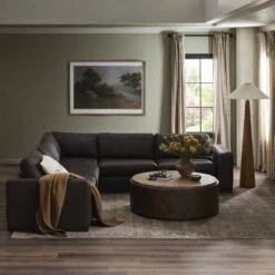 Ruger 3-Piece Sectional - Heirloom Cigar - Without Ottoman -France and Son Store 107269 024 ESS d2a42184 d0e4 41c0 a0bb 3b34e0469afd