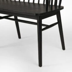 Willow Bench - Matte Black -France and Son Store 107652 011 DET 5