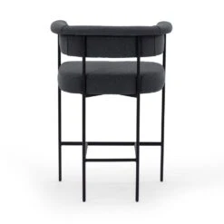 Soraya Bar + Counter Stool - Counter - Fiqa Boucle Slate -France and Son Store 108498 006 BCK 1