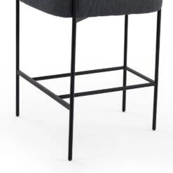 Soraya Bar + Counter Stool - Counter - Fiqa Boucle Slate -France and Son Store 108498 006 DET 2