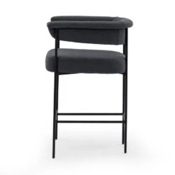 Soraya Bar + Counter Stool - Counter - Fiqa Boucle Slate -France and Son Store 108498 006 SID 1
