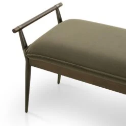Caroline Bench - Modern Velvet Loden -France and Son Store 108543 006 DET 1
