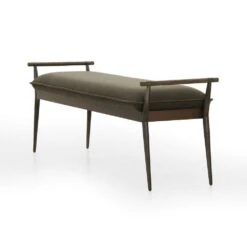 Caroline Bench - Modern Velvet Loden -France and Son Store 108543 006 PRM 2