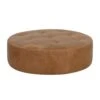 Nilda Round Leather Cocktail Ottoman -France and Son Store 109015 1