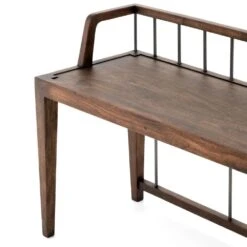 Paloma Bench - Pecan -France and Son Store 109016 001 DET 7