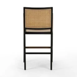 Thayer Cane Bar Stool - Savile Flax -France and Son Store 109035 018 BCK 1