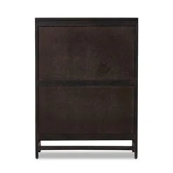 Spencer Bar Cabinet - Black W/ Black Wash Mango -France and Son Store 109084 004 BCK 1