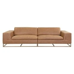 Ira Leather Sofa - Camel