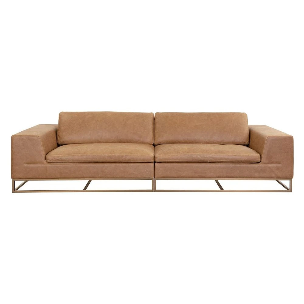 Ira Leather Sofa - Camel 3 Ira Leather Sofa - Camel