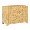 Roland 3 Drawer Chest - Natural Burl -France and Son Store 1391 40