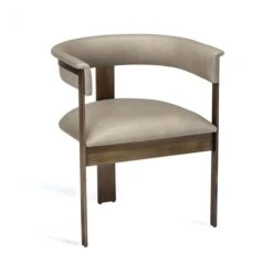 Darcy Dining Chair -France and Son Store 145195 darcy taupe leather bronze chair