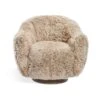 Simone Swivel Chair - Morel Taupe