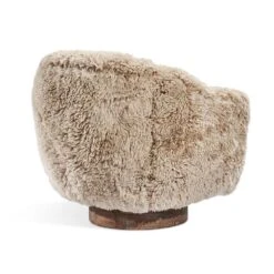 Raven Swivel Chair - Beige Fur -France and Son Store 145236 4 1