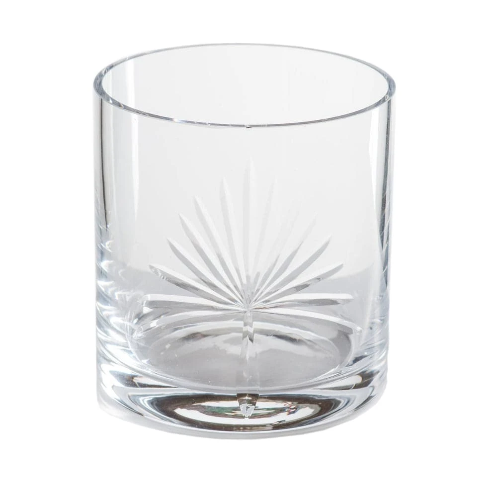 Glass Hi Ball W/ Palm-Palmetto Set Of 4