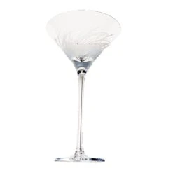 Martini Glass, Grass Cut Set Of 4