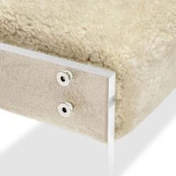 Benedict Shearling Bench - Beige -France and Son Store 179076 2 aiden acrylic cream shearling bench 1